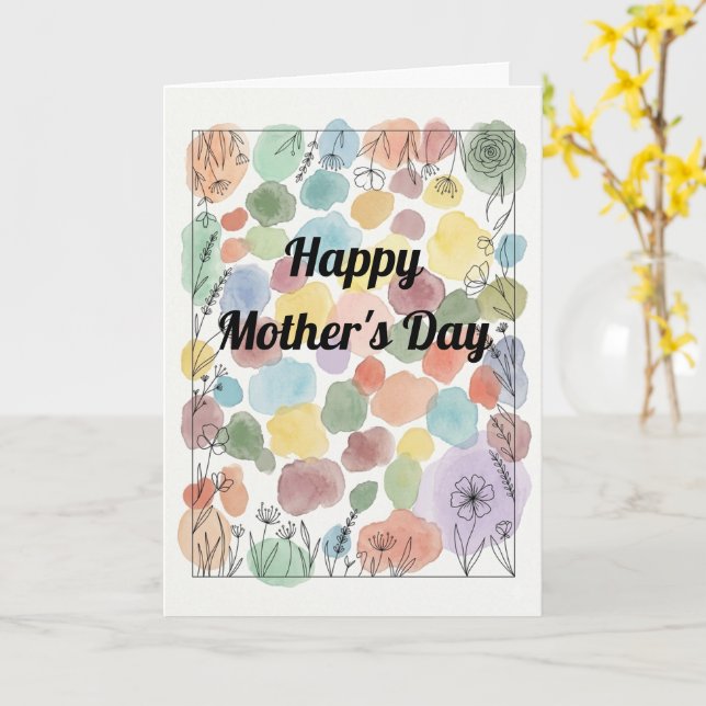 Individuelle herzliche Muttertags-Gedichtkarte Karte (Gelbe Blume)