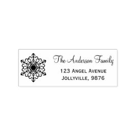Individuelle Holiday Snowflake Rücksendeadresse Gummistempel
