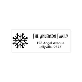 Individuelle Holiday Snowflake Rücksendeadresse Gummistempel