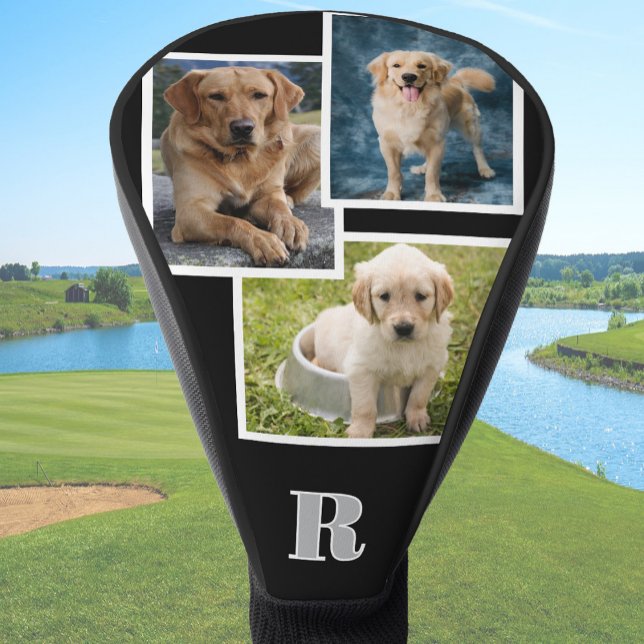 Individuelle Hunde-Foto-Collage monogrammierte Per Golf Headcover (Von Creator hochgeladen)