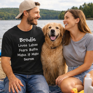 Individuelle Hundemutter Vater liebt See fürchtet T-Shirt