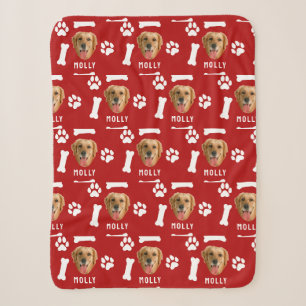 Individuelle Hundetier-Foto & Name Rot Sherpadecke