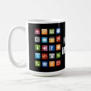 Individuelle Jumbo-Tasse mit App-Icons Kaffeetasse