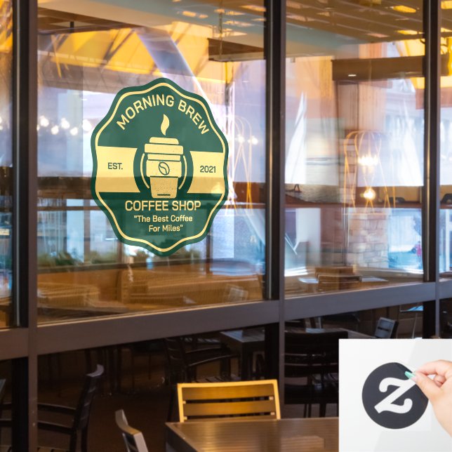Individuelle Kaffeeservice-Front Fensteraufkleber (Restaurantfenster)