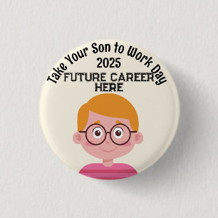 Individuelle Karriere bringt Kind zum Rotkopfjunge Button