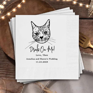 Individuelle Katzen-Cocktailservietten Hochzeit Serviette