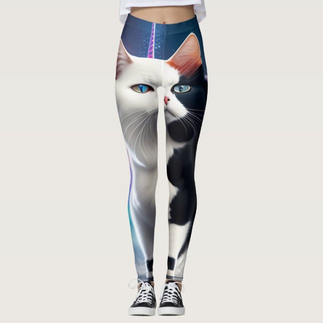 Individuelle Katzenfahrt auf dem Yoga Leggings (Vorderseite)