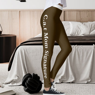 Individuelle Katzenliebhaberin Dunkelbraune und We Leggings
