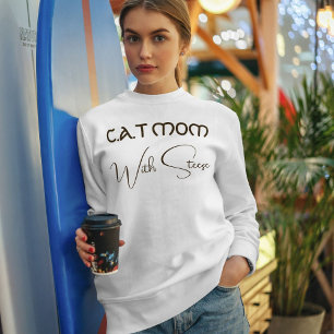 Individuelle Katzenmutter Braunes Skript Lustiger  Sweatshirt
