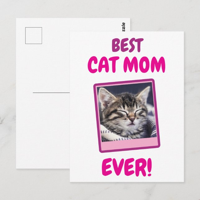INDIVIDUELLE KATZENMUTTER MUTTER JEDES HAUSTIER LI POSTKARTE (Vorne/Hinten)