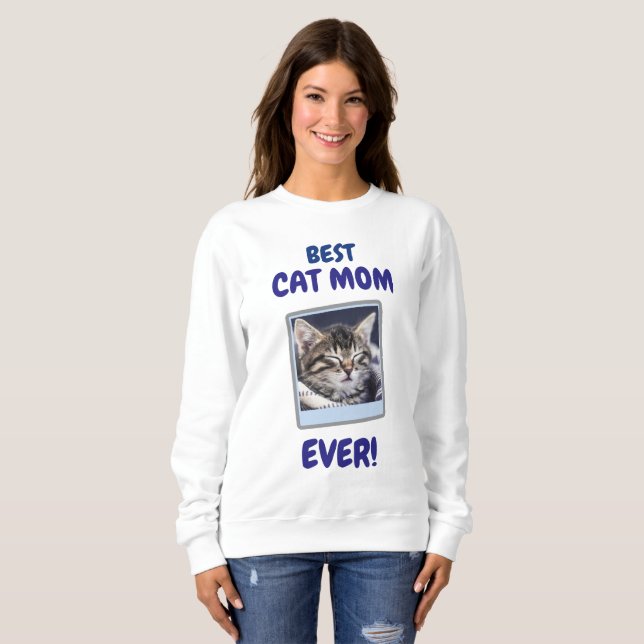 INDIVIDUELLE KATZENMUTTER MUTTER PET LOVE MOTHERST SWEATSHIRT (Vorne ganz)