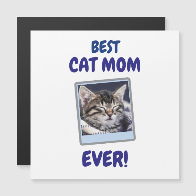 INDIVIDUELLE KATZENMUTTER MUTTER TAG PET LIEBE MOT MAGNETKARTE (Vorne/Hinten)