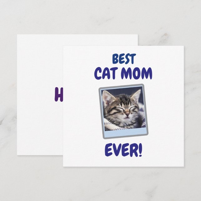 INDIVIDUELLE KATZENMUTTER MUTTER TAG PET LOVE MOTH (Vorne/Hinten)