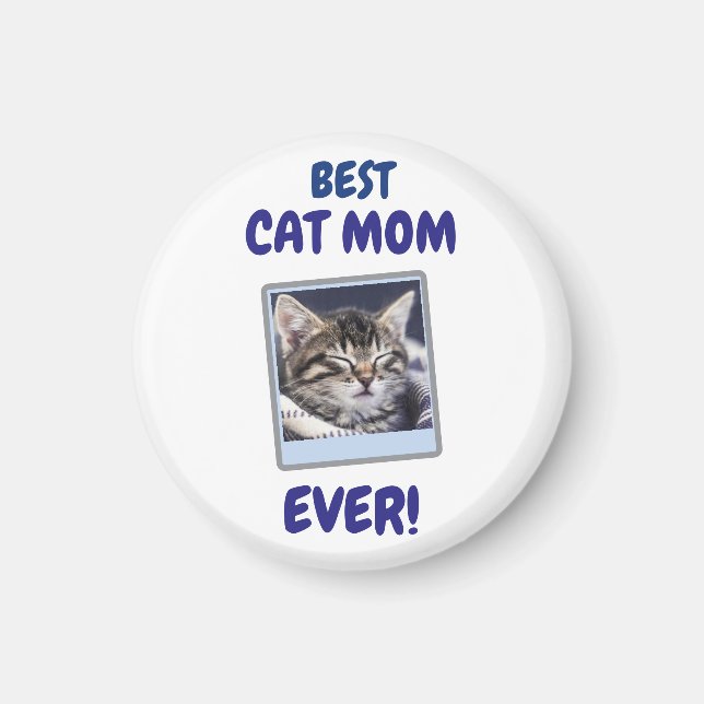 INDIVIDUELLE KATZENMUTTER MUTTER TAG PET LOVE MOTH MAGNET (Vorne)