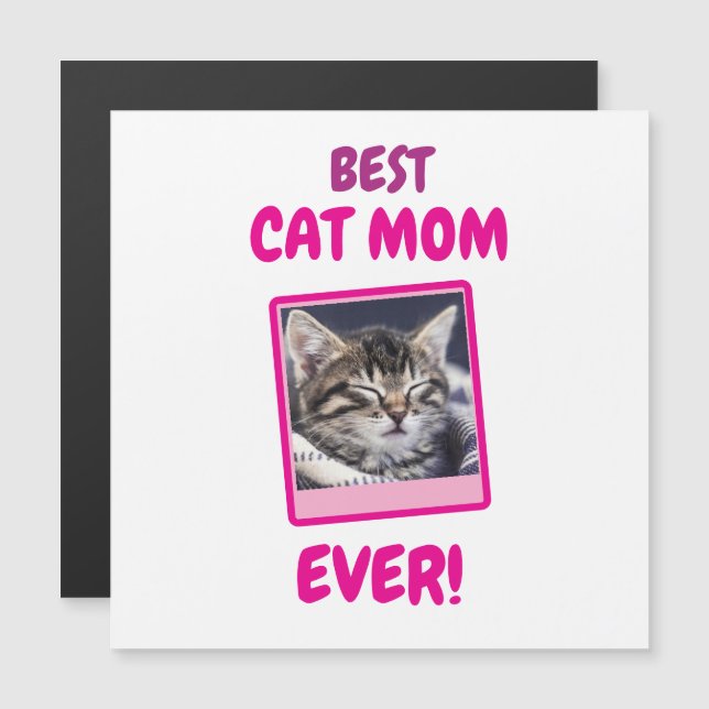 INDIVIDUELLE KATZENMUTTER MUTTER TAG PET LOVE MOTH MAGNETKARTE (Vorne/Hinten)