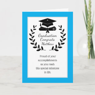 Individuelle, klassische Gratulationskarte zum Abs Feiertagskarte