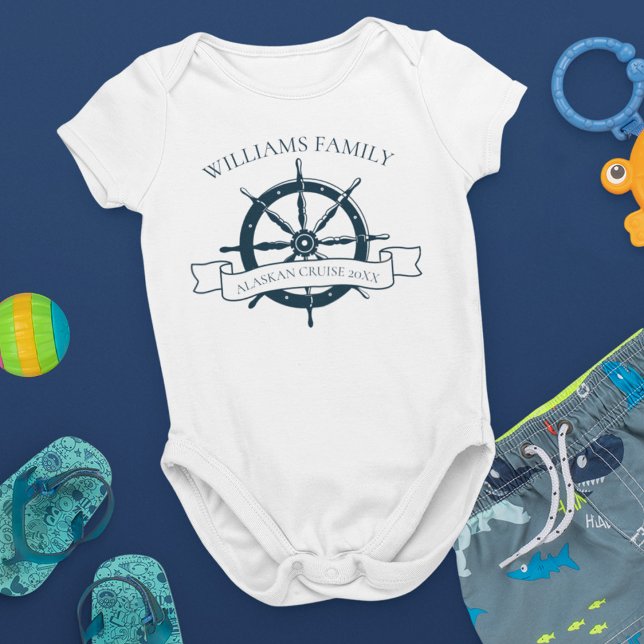 Individuelle Kreuzfahrt Schiff Nautical Family Vac Baby Strampler (Von Creator hochgeladen)