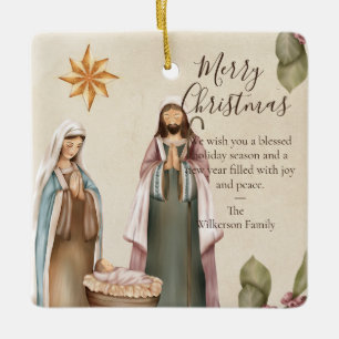 Individuelle Krippe religiöses Weihnachtsangebot Keramikornament