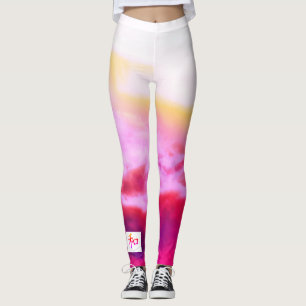 Individuelle Leggings SUNSET UND KANJI FÜR FRIEDEN
