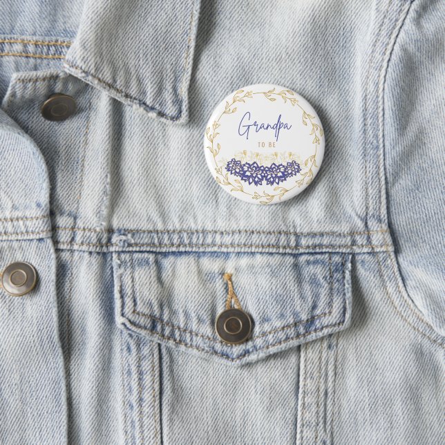 Individuelle lila Babydusche Button (Beispiel)