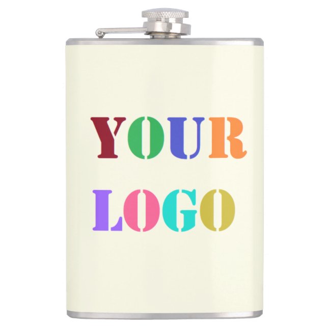 Individuelle Logo- oder Foto-Flasche - Farbe wähle Flachmann (Vorderseite)