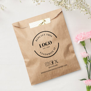 Individuelle Logo-Website-Social-Handle-Unternehme Geschenktütchen