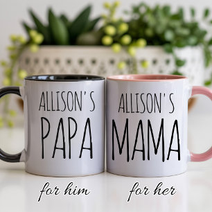 Individuelle Mama- und Papa-Tasse für Mamas und Pa Tasse