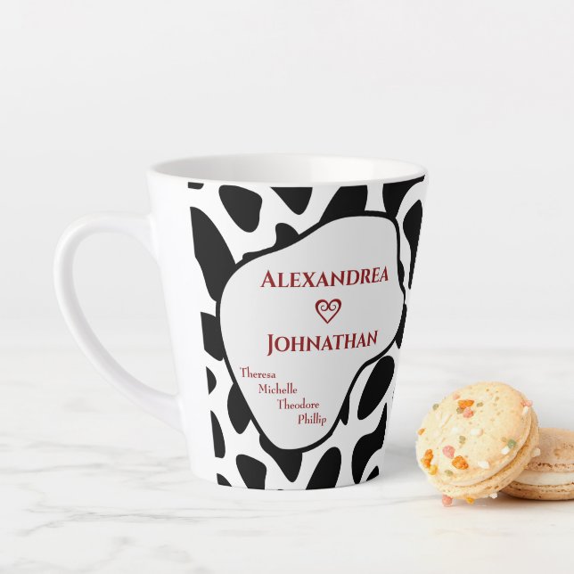 Individuelle Mama Vater Familie Moderne Personalis Milchtasse (Beispiel)