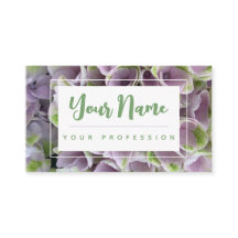 Individuelle Mauve & Green Floral Business Card