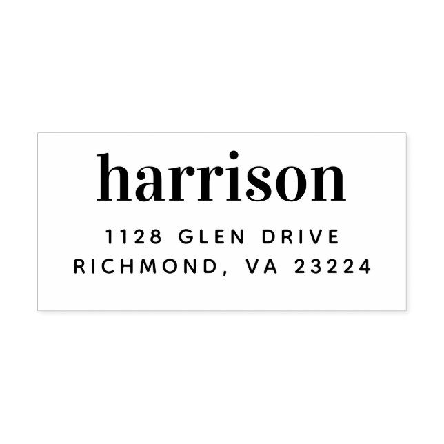 Individuelle Minimal Moderne Rücksendeadresse Gummistempel (Prägung)