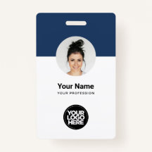 Individuelle Mitarbeiter Moderne ID Card Navy Blue