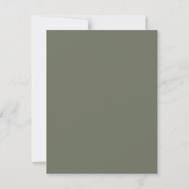Individuelle, moderne, grüne Flachkarte Save the D Date (Vorderseite)