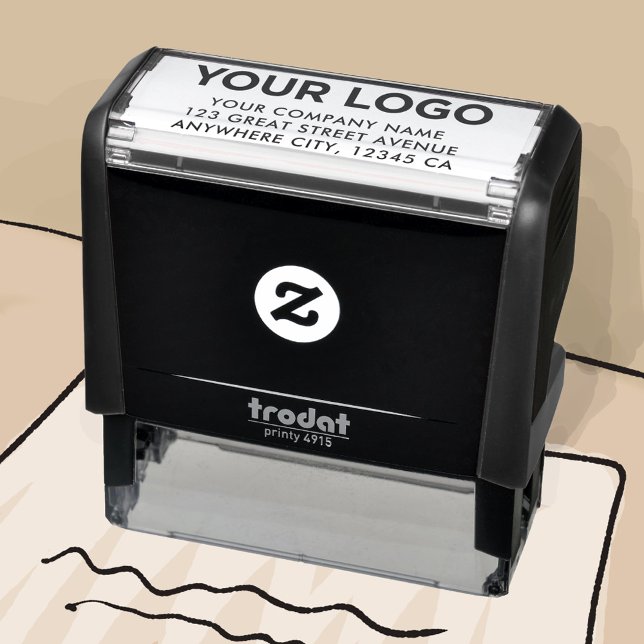 Individuelle moderne Inline-Rücksendeadresse für F Permastempel (Von Creator hochgeladen)