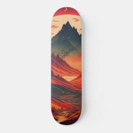 Individuelle Mondlicht-Gebirgsfarbe Skateboard
