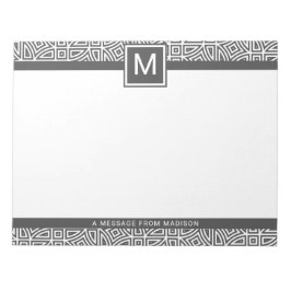 Individuelle, monogramm Abstrakte Patterns Notizblock