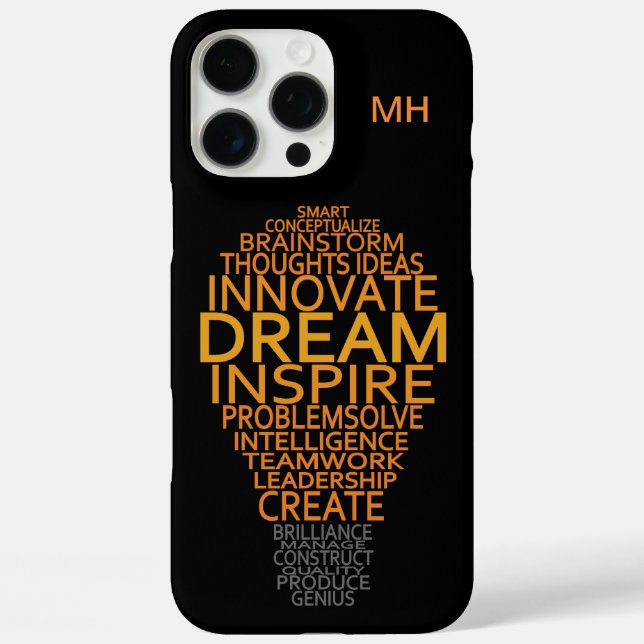 Individuelle monogramm-Hüllen für Inspirationslamp Case-Mate iPhone Hülle (Rückseite)