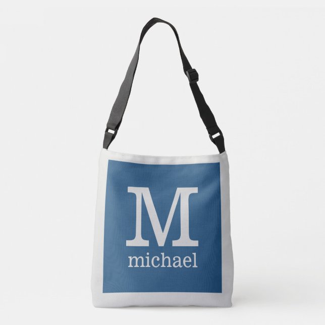 Individuelle Monogramm-, Name- und Image-Lerntasch Tragetaschen Mit Langen Trägern (Rückseite)