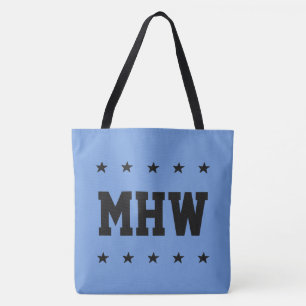 Individuelle Monogramm- und Farbtaschen