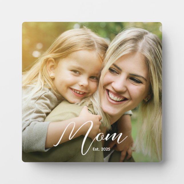 Individuelle Mutter Etablierte Moderne Schrift Fot Fotoplatte (Vorderseite)