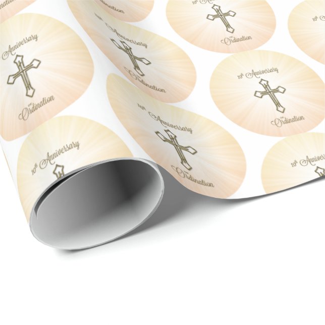 Individuelle Name, 10. Jahrestag der Ordination Geschenkpapier (Rolleneckpunkt)