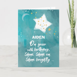 Individuelle Name 14. Tween oder Teen Birthday Nig Karte