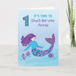 Individuelle Name 1. Geburtstag Funkelnd Look Meer Karte