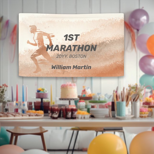 Individuelle Name 1ST Marathon-Post-Marathon-Party Banner (Custom Name 1ST Marathon-Post Marathon Party Banner)