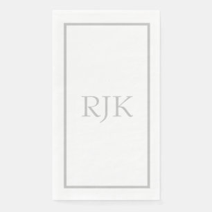 Individuelle Name 2023: Light Gray Monogram Initia Serviette