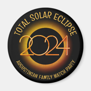 Individuelle Name 2024 INSGESAMT SOLAR ECLIPSE Wat Magnet