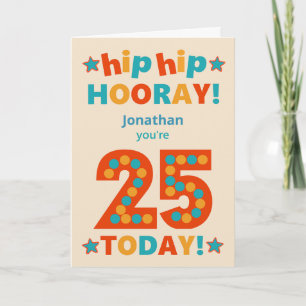 Individuelle Name 25. Geburtstag Angesagter Tag Karte