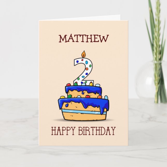 Individuelle Name, 2. Geburtstag, 2. Geburtstag, a Karte (Vorderseite)