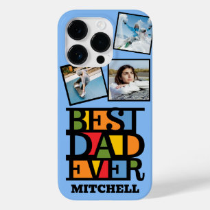 Individuelle Name & 3 Fotos BESTER VATER JE Case-Mate iPhone 14 Pro Hülle