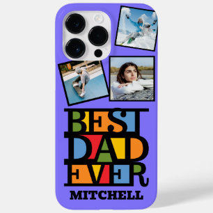 Individuelle Name & 3 Fotos BESTER VATER JE Case-Mate iPhone 14 Pro Max Hülle