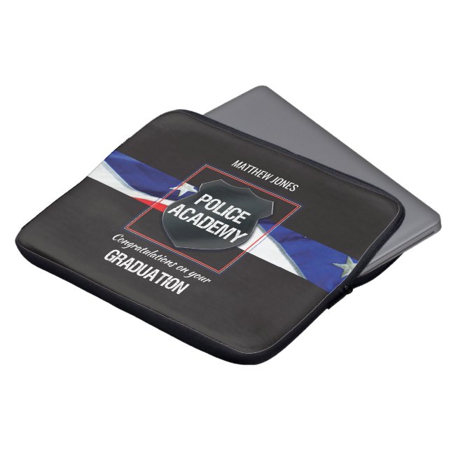 Individuelle Name, Abschluss der Polizeiakademie Laptopschutzhülle (Vorne Oben)